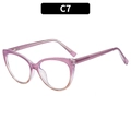 Cat-eye TR90 blue light blocking glasses frame in purple and yellow gradient finish - Purple Tea Gradient (C7)
