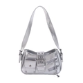 Borsa a spalla argento Y2K con ciondolo a stella e fibbie punk con borchie metallo - Argento