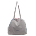 Sac fourre-tout gris en nylon avec imprimé My Sunday et doublure rose vif - Gris