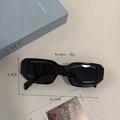 Classic black square frame sunglasses for men and women with wide temples and UV protection - Black