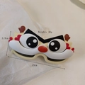 Kids cartoon dinosaur polarized flip-up sunglasses with silicone frame and UV protection - Yellow