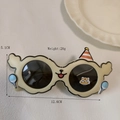 Occhiali da sole polarizzati per bambini beige con orecchie da orso e indicazioni di taglia - Giallo