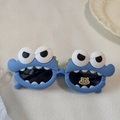 Gafas de sol polarizadas azules para niños con diseño de ojos y dientes de dibujos - Azul