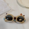 Lunettes de soleil enfant kaki en forme d'ours avec oreilles d'écureuil et verres polarisés - Kaki