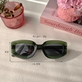 Lunettes de soleil œil de chat rétro vert foncé transparent avec verres gris foncé - Vert