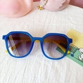 Occhiali da sole per bambini con montatura blu e stanghette gialle con protezione UV - Blu