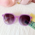 Kids round geometric sunglasses with purple frames and purple gradient lenses - Jelly Purple