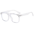 Occhiali anti luce blu vintage con montatura quadrata trasparente e doppio ponte 2025 - Trasparente Chiaro