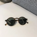 Lunettes de soleil rondes rétro avec monture écaille et verres foncés pour hommes et femmes - Écaille de tortue