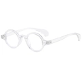 Modern minimalist round glasses with clear transparent frames for a retro fashion look - Clear Transparent