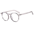 Modern polygonal grey transparent glasses frame with anti-blue light clear lenses - Transparent Gray