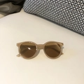 Occhiali da sole retrò beige per bambini con montatura rotonda e lenti protettive - Tè alla Gelatina