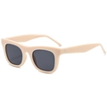 Chic beige square frame sunglasses with dark lenses for a retro street fashion look - Beige