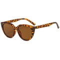 Occhiali da sole cat eye tartarugati classici con lenti marroni per uno stile trendy - Tartarugato