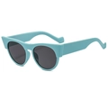 Occhiali da sole cat-eye con montatura verde menta e lenti grigio scuro donna - Celeste