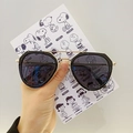 Classic retro oversized kids sunglasses with black frames and gold double-bridge bridge - Pilot Style / Black