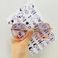 Kids vintage polygon sunglasses with rose gold metal frames and pink gradient lenses - Square Style / Pink