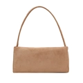 Bolso de hombro rectangular minimalista en ante sintético color camello con acabado mate - Caqui