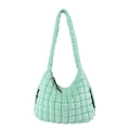 Borsa a tracolla trapuntata verde menta in cotone leggero con morbida tracolla imbottita - Acqua