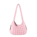 Borsa hobo rosa trapuntata leggera con trama a bolle e interno capiente e moderno - Rosa