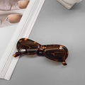 Gafas de sol ovales retro con montura de carey y lentes marrones para un estilo vintage - Estampado de leopardo