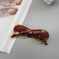 Gafas de sol ovales retro con montura de carey degradada y lentes marrones - Verde Té