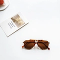 Vintage aviator zonnebril voor kinderen met bruine glazen en een luipaardprint montuur - Luipaard / Bruin