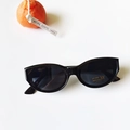 Lunettes de soleil œil de chat rétro noires pour enfants avec protection UV400 et CE - Noir