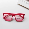 Retro square pink kids sunglasses with gradient lenses and UV 400 protection - Rose Red