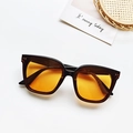 Kids black frame sunglasses with amber resin lenses and summer style props - Black Frame Orange