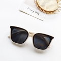 Kids square sunglasses with cream white frame and dark grey UV400 protection lenses - Off White