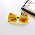 Lunettes de soleil lion jaune pour enfants avec verres marrons et protection UV - Jaune