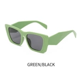 Fashionable square green frame sunglasses with dark lenses for men and women - Green Frame Black Lenses