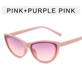 Pink cat eye sunglasses with purple gradient lenses for trendy summer fashion accessory - Pink Frame Purple Pink Gradient Lens