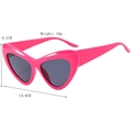 Gafas de sol de corazón rosa para mujer con lentes grises y protección UV400 - Rosa Rojo
