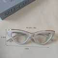 Lunettes de soleil œil de chat rétro avec monture blanche et bordure dorée élégante - Monture Blanche Lentille Blanche