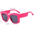 Oversized hot pink oval sunglasses for men and women with UV400 protection resin frame - Rose Red