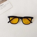 Occhiali da sole vintage per bambini con montatura nera e lenti gialle polarizzate UV400 - Montatura nera lente gialle