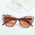Gafas de sol de ojo de gato con montura de leopardo y lentes degradadas marrón - Estampado de leopardo