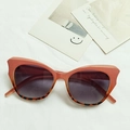 Gafas de sol ojo de gato con montura de gelatina naranja y estampado de leopardo - Degradado Naranja Rosa a Carey