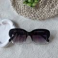 Fashionable cat-eye sunglasses with gradient black frame and purple lenses for women - Black to Transparent Gradient