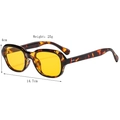 Gafas de sol ovaladas de carey con lentes amarillas, ancho de montura 14,7 cm estilo unisex - Demi Naranja