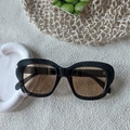 Lunettes de soleil œil de chat monture écaille noire et verres bruns pour la mode - Gris Transparent Champagne