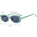 Gafas de sol ovaladas caladas en verde menta con protección UV y estilo futurista - Verde Menta