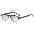 Lunettes de soleil ovales rétro avec monture thé translucide et design léger de 17g - Dégradé Noir Vert
