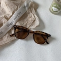 Retro tortoiseshell kids sunglasses with dark brown lenses and UV 400 protection coating - Tortoiseshell Pattern