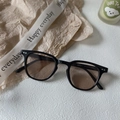 Fashionable black round children sunglasses with brown lenses and matte finish frames - Black Frame Champagne