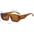 Tortoiseshell square sunglasses for men and women with UV400 protection 14.9cm width - Demi