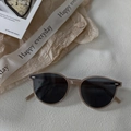 Gafas de sol cat-eye para niños con lentes oscuras y montura de plástico marrón - Gris Gelatina