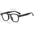 Occhiali da sole ovali neri retrò con borchie in argento e montatura da 25g - Montatura Nera Lente Chiara (Anti-Luce Blu)